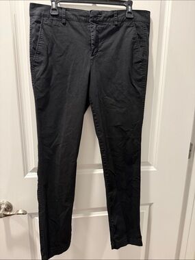 Vince Black Pants with Contrast Beige Waistband